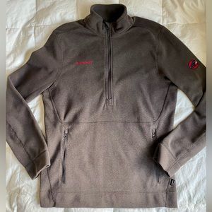 Mammut brown fleece half-zip, size medium